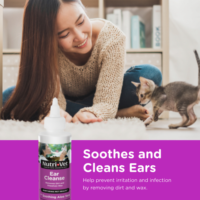Ear Cleanse for Cats soothes and cleans cat ears